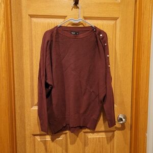 Simply Vera Vera Wang Men's Maroon Crewneck Sweater